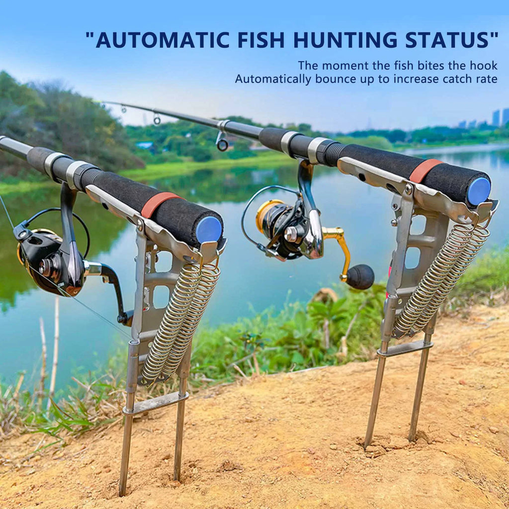 35*17cm Stainless Steel Rod Holder. Automatic Spring , For All Fishing Rods.