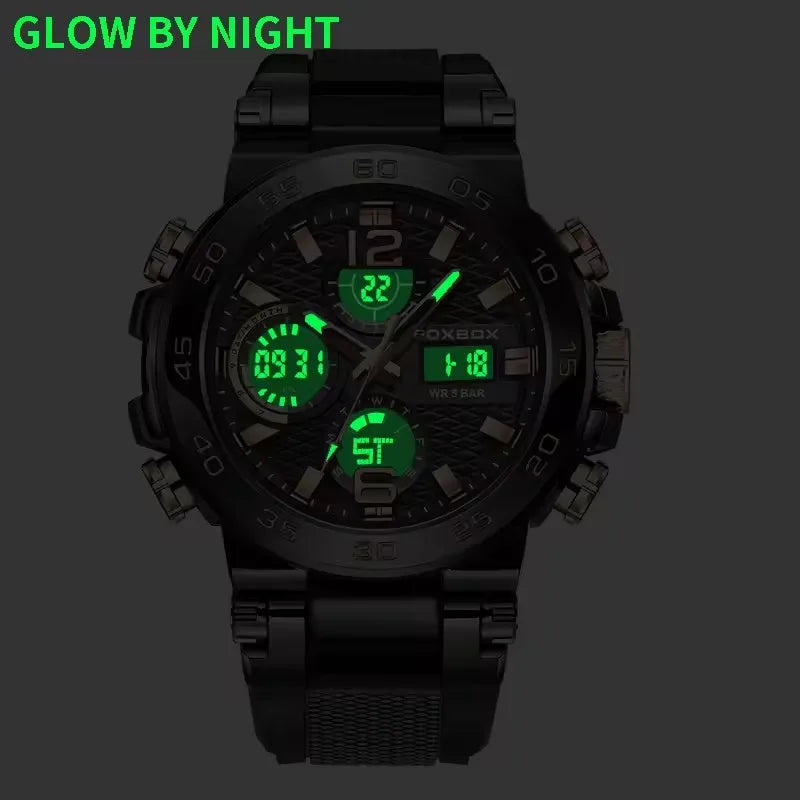 LIGE Luxury LED Display Wristwatches, Luminous Sport Watch, Waterproof, Calendar, Quartz Watch.
