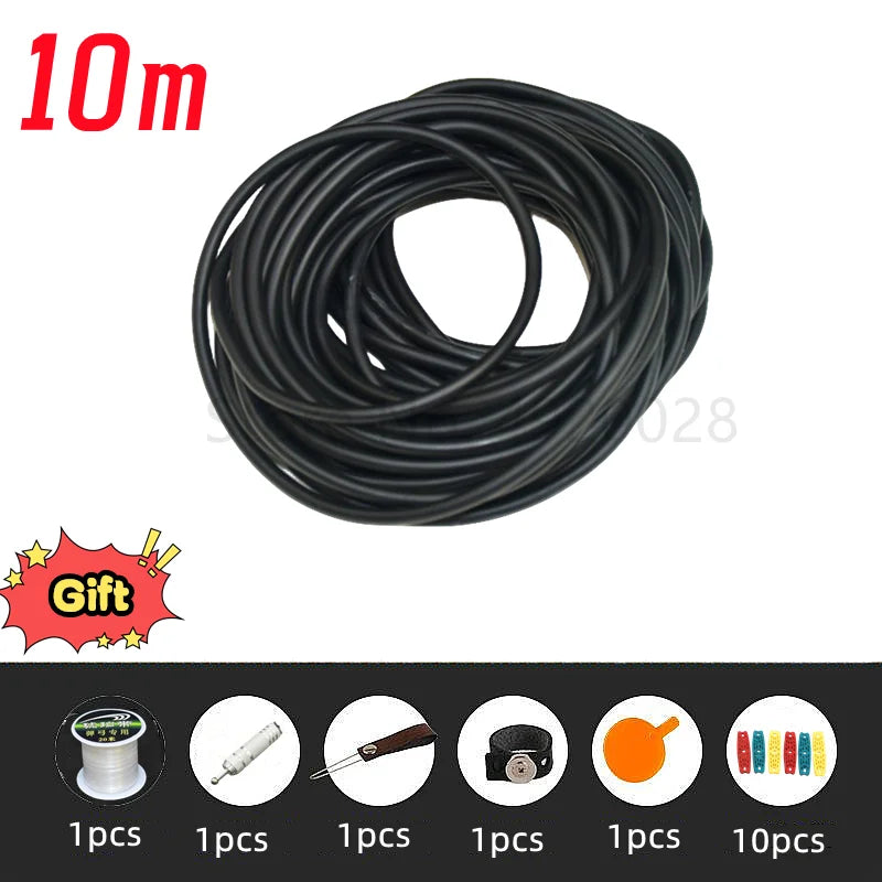 Rubber Tube. 10M For Hunting- Shooting 2X5mm Diameter.