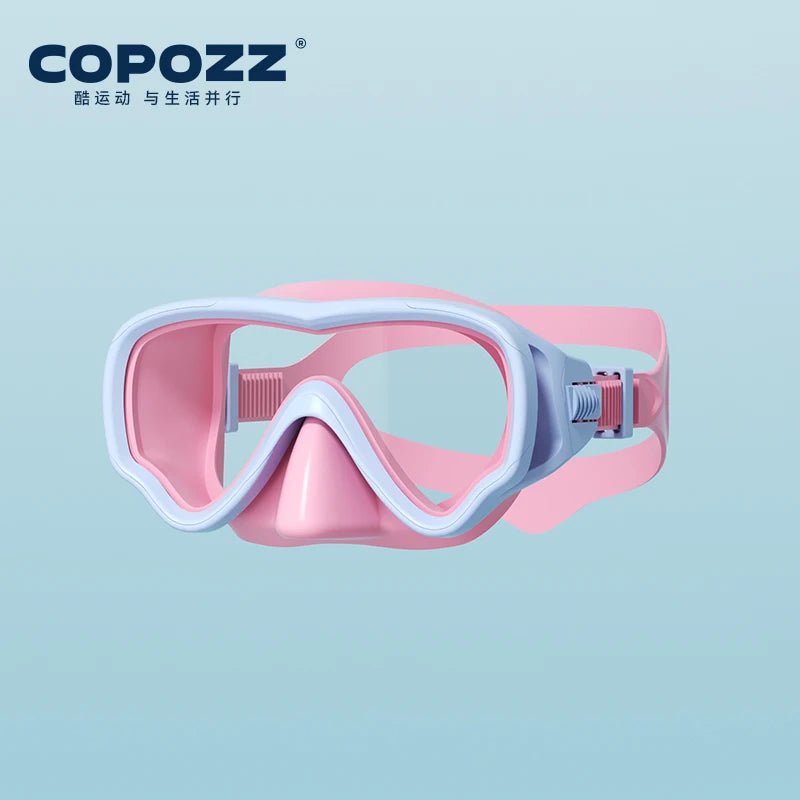 COPOZZ Diving Mask - Kids Full Face - HD Anti Fog Scuba Mask.