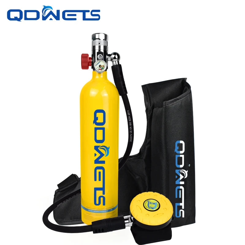 1L Scuba Diving Tank - Professional Diving Oxygen Cylinder - 15-25 Minutes QDWETS.