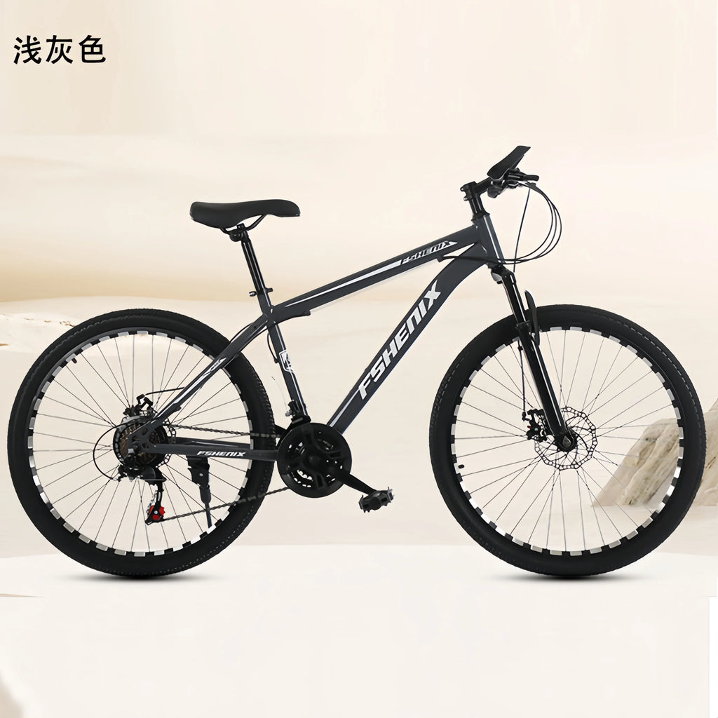 wholesale mountain bikes, 24-inch and 26-inch, shock-absorbing, 21-speed off-road bikes.