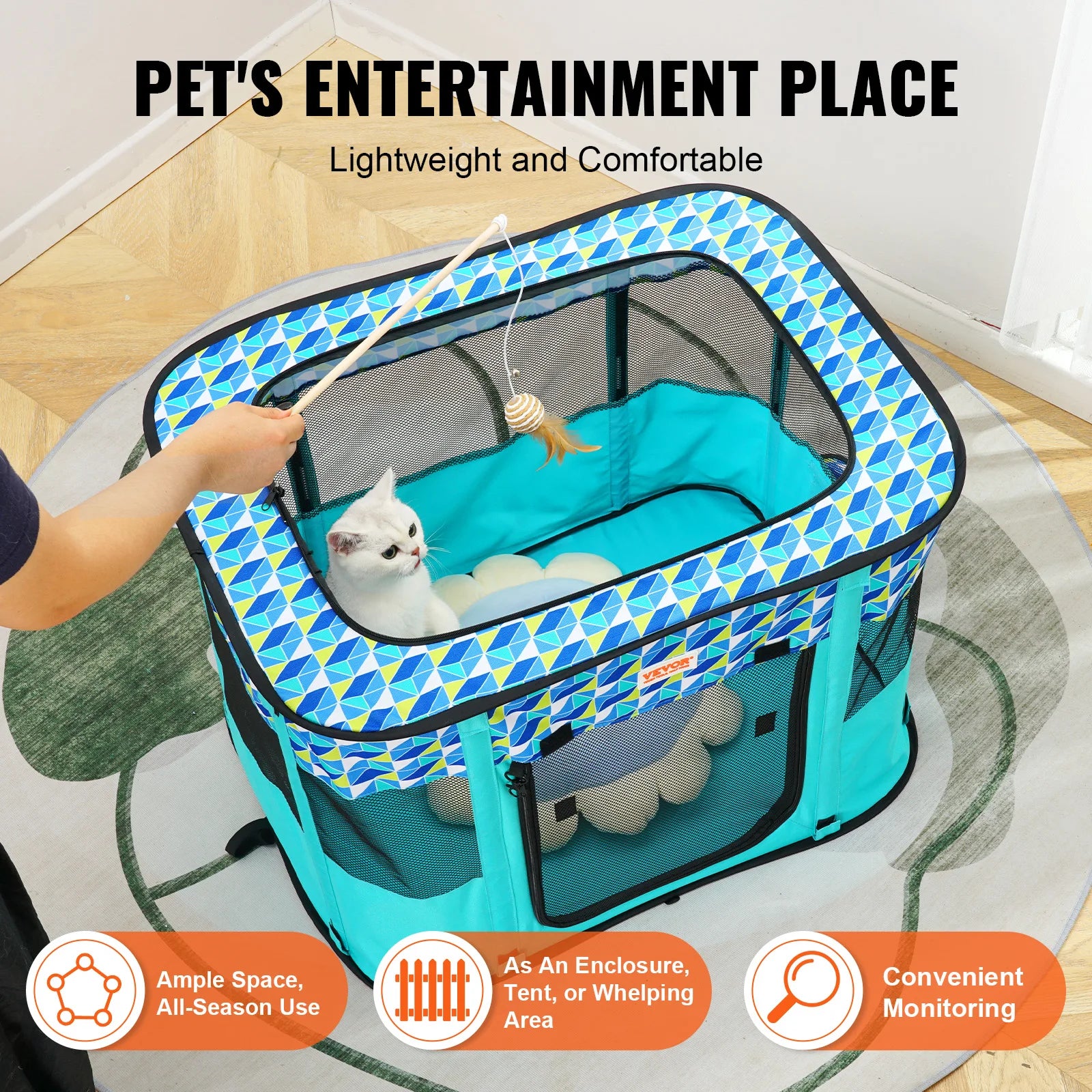 Portable- Foldable Pet Crate Kennel. Waterproof .