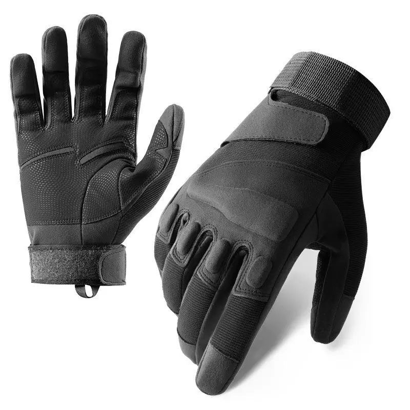 Winter Warm Tactical Gloves, Men's Rubber Shell Protection. Thickened All Finger Touch Screen.