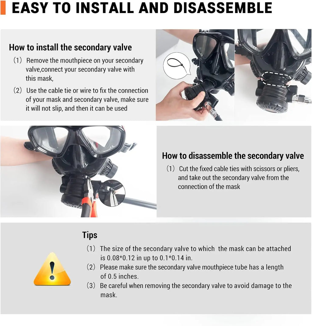 Scuba Tank - Full Face Diving Mask - 1.9L Mini System.