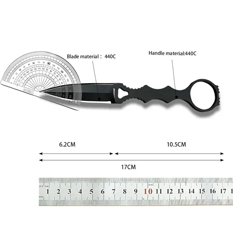 Two-color band Kydex knife. Self Defense, Rescue , Sheath.