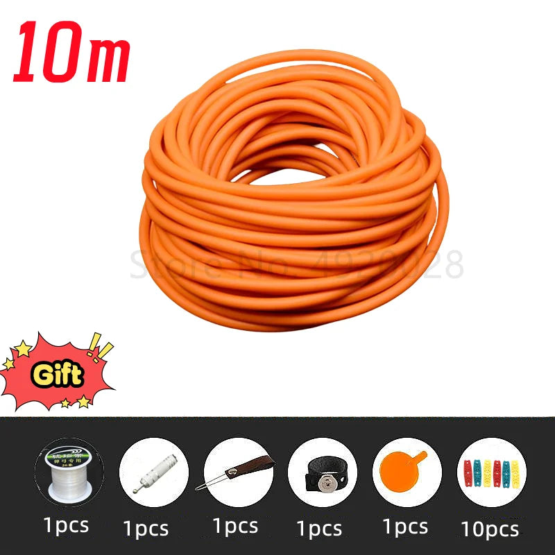 Rubber Tube. 10M For Hunting- Shooting 2X5mm Diameter.