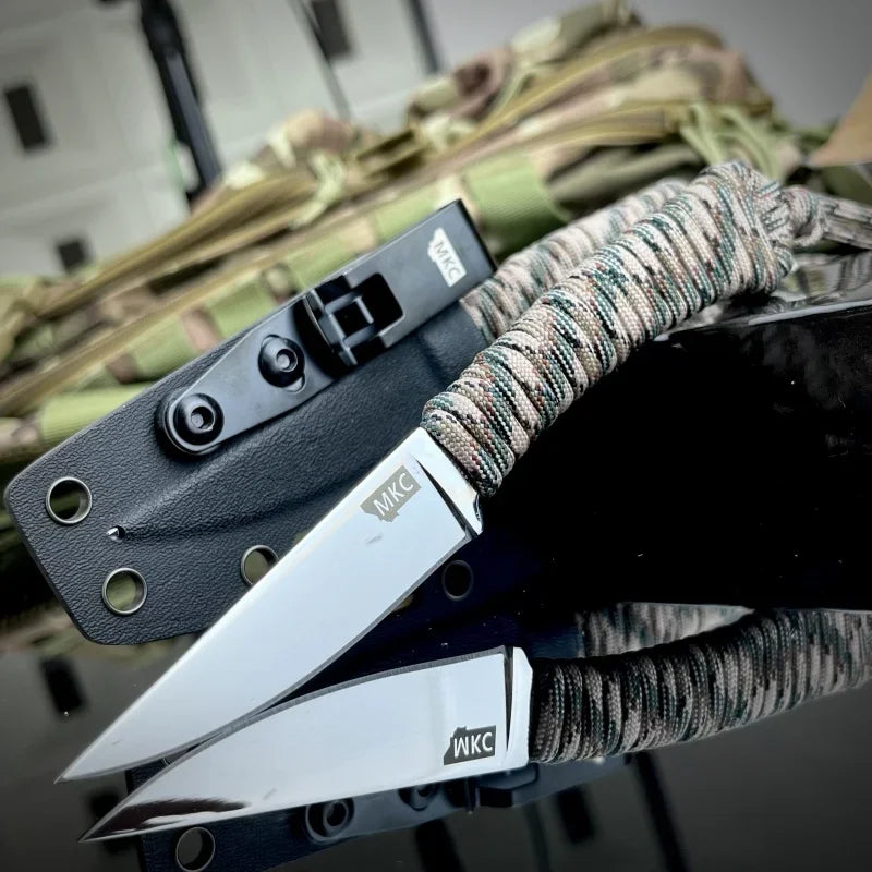 440c Steel Blade, Nylon Rope Handle, Carving Knife.