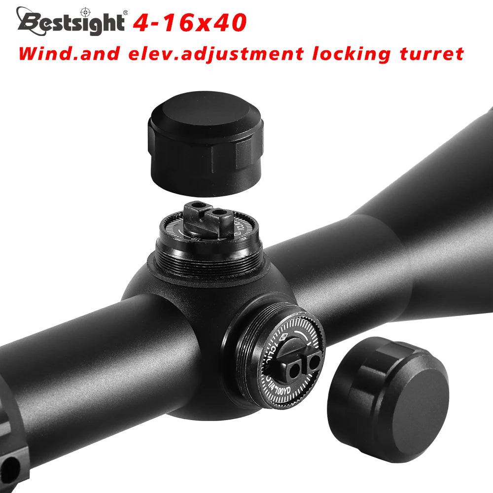 4-16X40 AOE Optics, Red & Green Dot Illuminated Rifle Scope. 20 MM Rails.