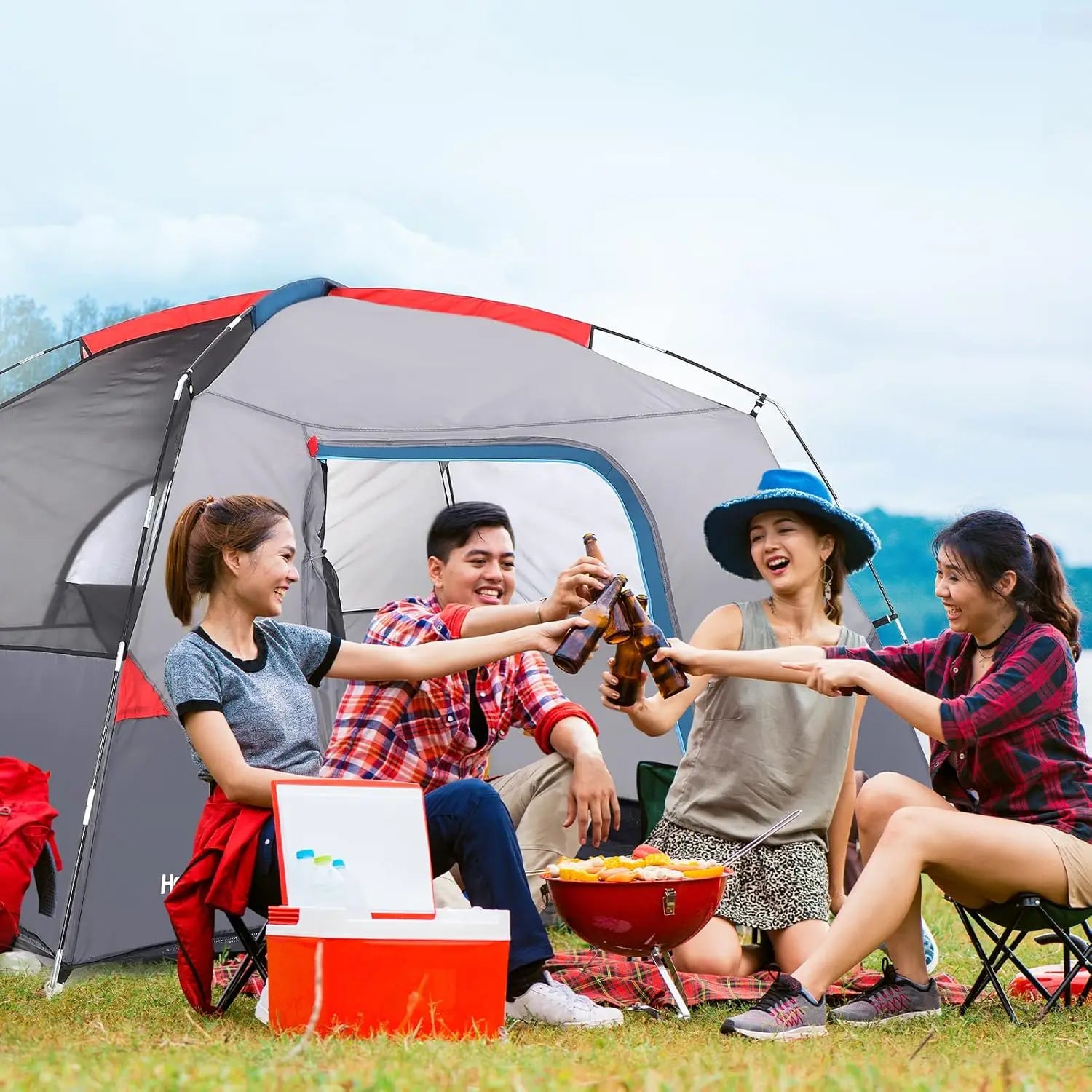 Easy Set up Tent, 4 Person and 6 Person . Hiking, Backpacking.