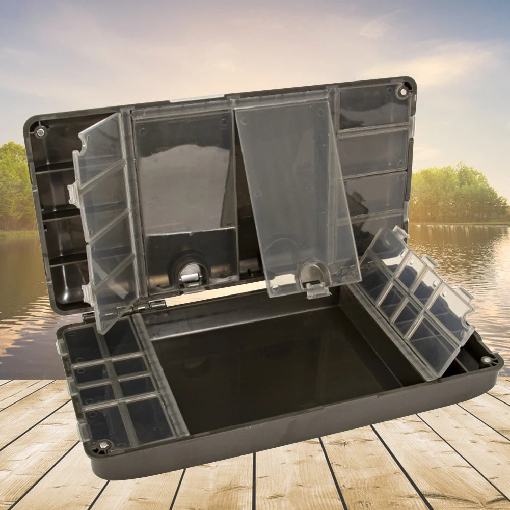 Fishing Tackle Organizer. 27 Grid Boxes, Magnetic, Multipurpose Compartments .