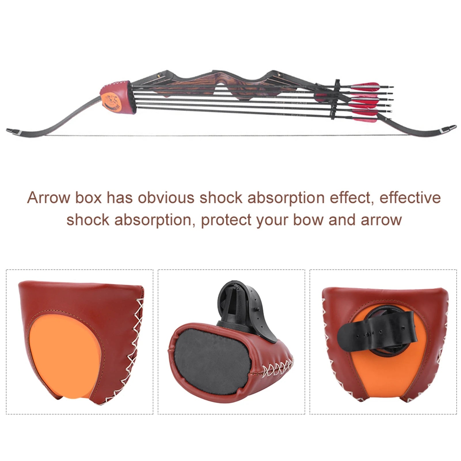 Arrow Storage Quiver. Quick Release, 6 Arrows. For Recurved Bow .