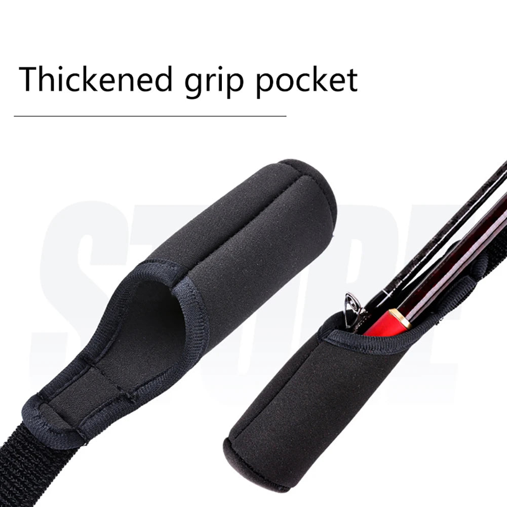 1-10PCS Fishing Rod Protection Sleeves. Adjustable Belt.