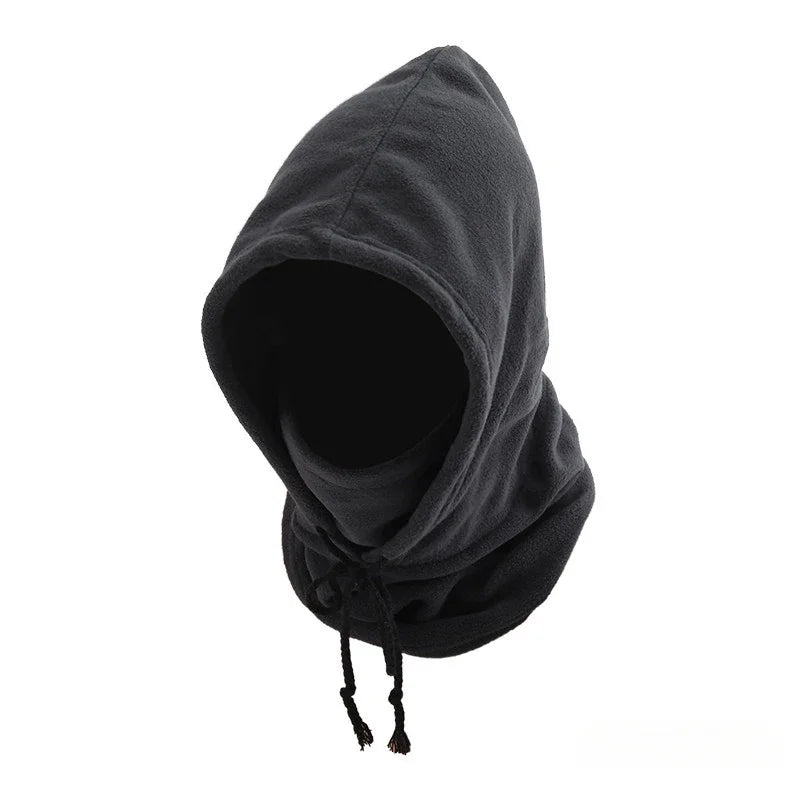 Balaclava Knit Hood - Windproof Mask with Drawstring, Warm Knitted Cap.