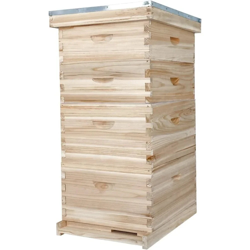 10-Frame Complete Bee Hive Starter Kit – Includes Frames & Waxed Foundations.