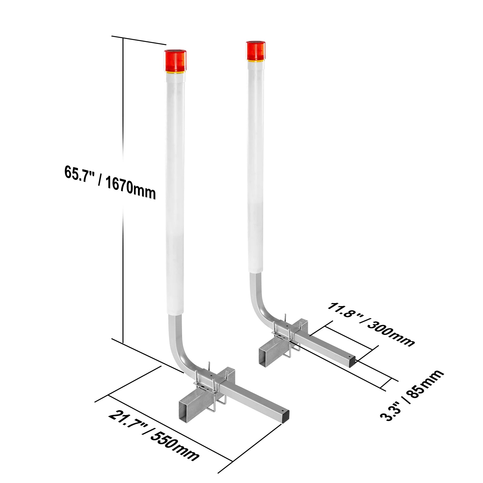 SucceBuy Boat Trailer Guide. 2PCS, Rustproof Galvanized Steel. PVC Pipes .