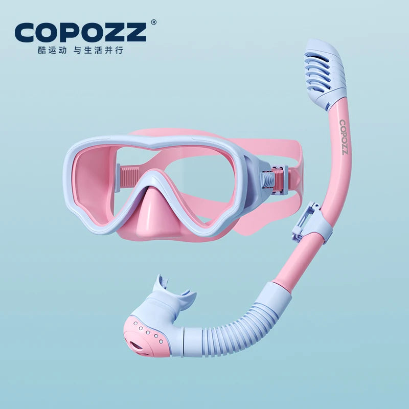 COPOZZ Diving Mask - Kids Full Face - HD Anti Fog Scuba Mask.
