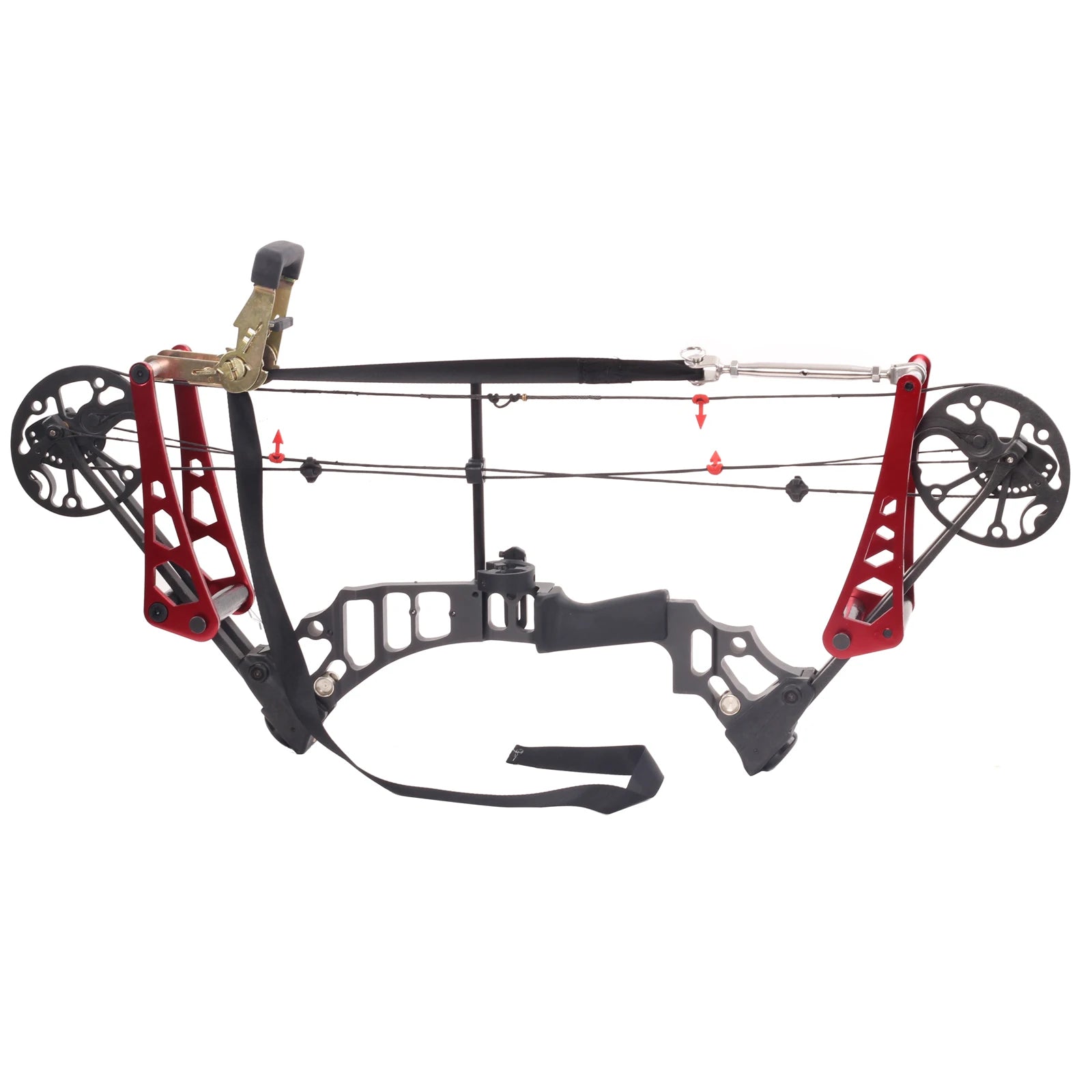 Ratchet-Loc Bow Press Machine. Compound Bow, Open Accessories.
