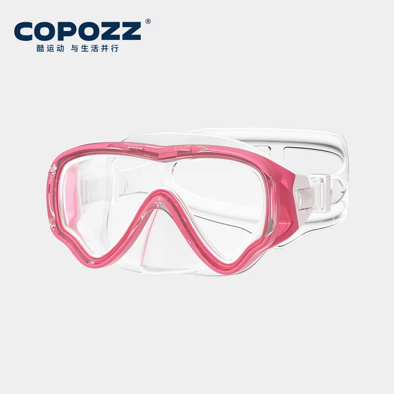COPOZZ Diving Mask - Kids Full Face - HD Anti Fog Scuba Mask.