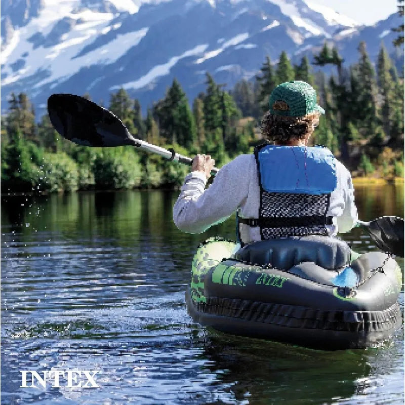 INTEX Inflatable Kayak. 86in. Kayak Paddles ,High-Output Pump, Super Strong PVC.